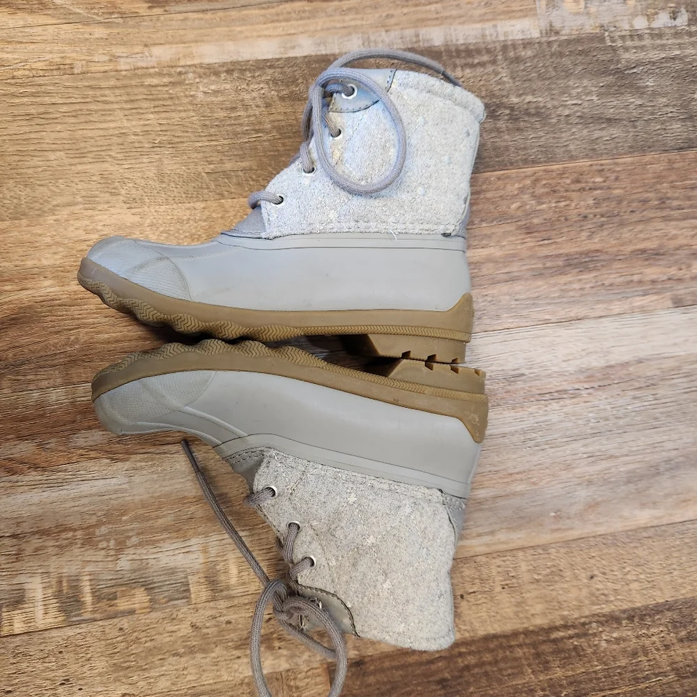 Sperry Gray Quilted Duck Boot